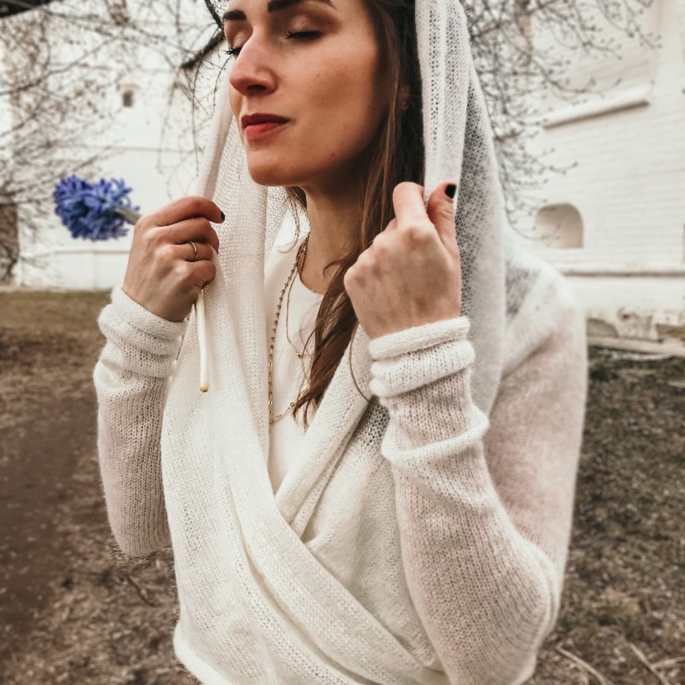 NWOT Handmade Bridal Wool Bolero Sweater